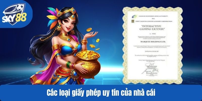 Các loại giấy phép uy tín của nhà cái