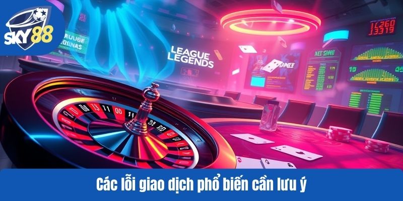 Các lỗi giao dịch phổ biến cần lưu ý